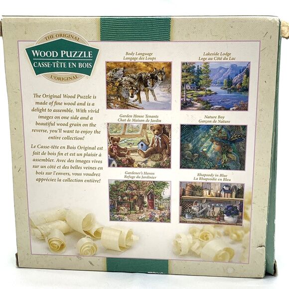 The Original Wood Puzzle 1000 Piece Jigsaw Lakeside Lodge Interlocking - Picture 2 of 2